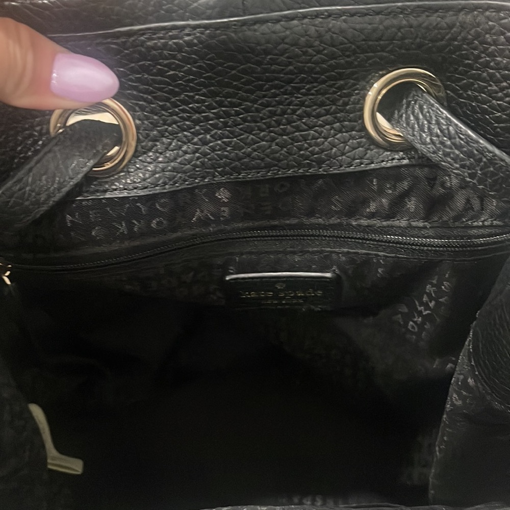 Kate Spade Black Leather Backpack - Picture 4 of 4